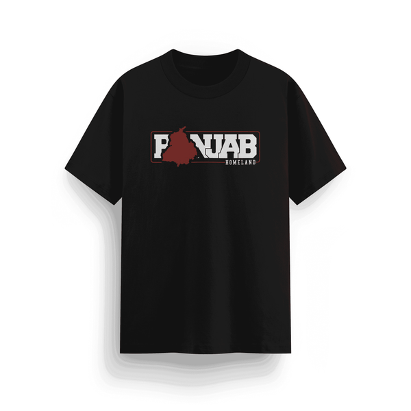 "Panjab Homeland" Premium T-Shirt – Durable, 180 GSM, Black