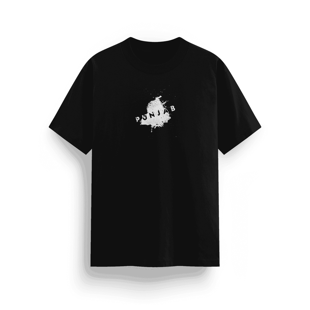 "Punjab Faded" T-Shirt – Classic Fit, 180 GSM, Black