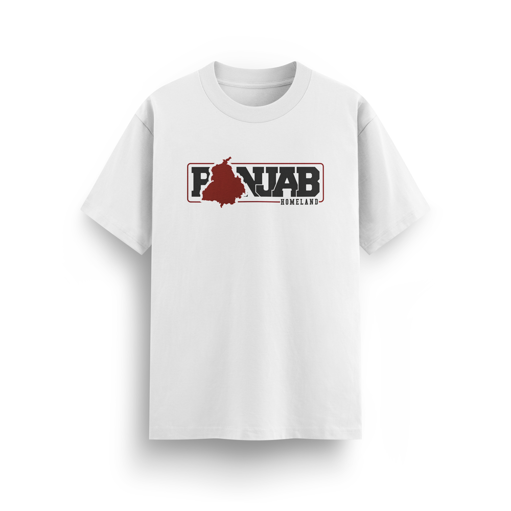 "Panjab Homeland" Premium T-Shirt – Durable, 180 GSM, White
